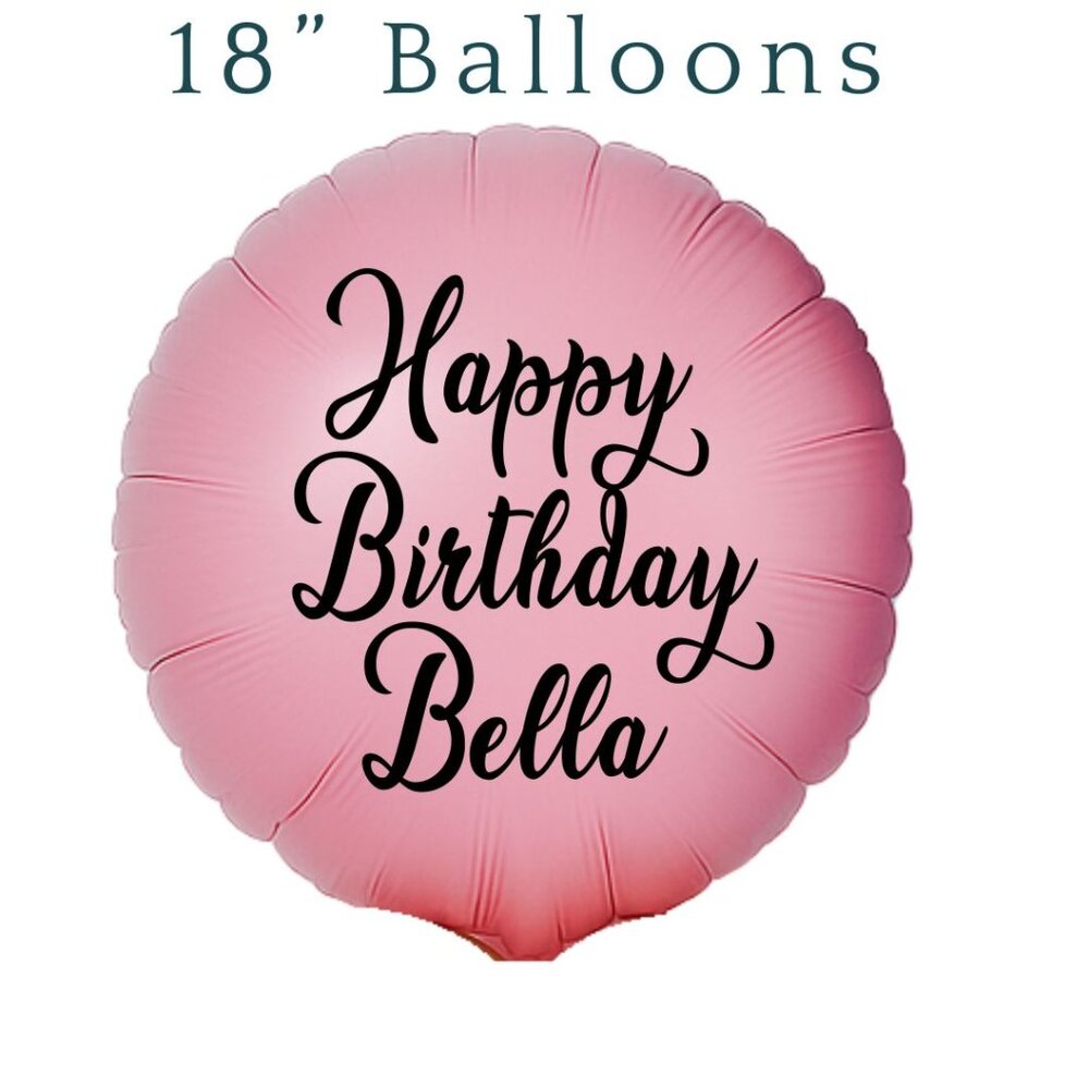 Two (2) Pack Personalized 18: Foil Birthday Balloons With Your Name On It